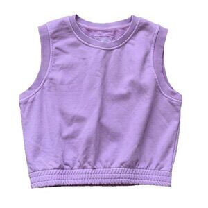 Aerie Cropped Tank Top Activewear Women's Small Purple Sweatshirt NWOT